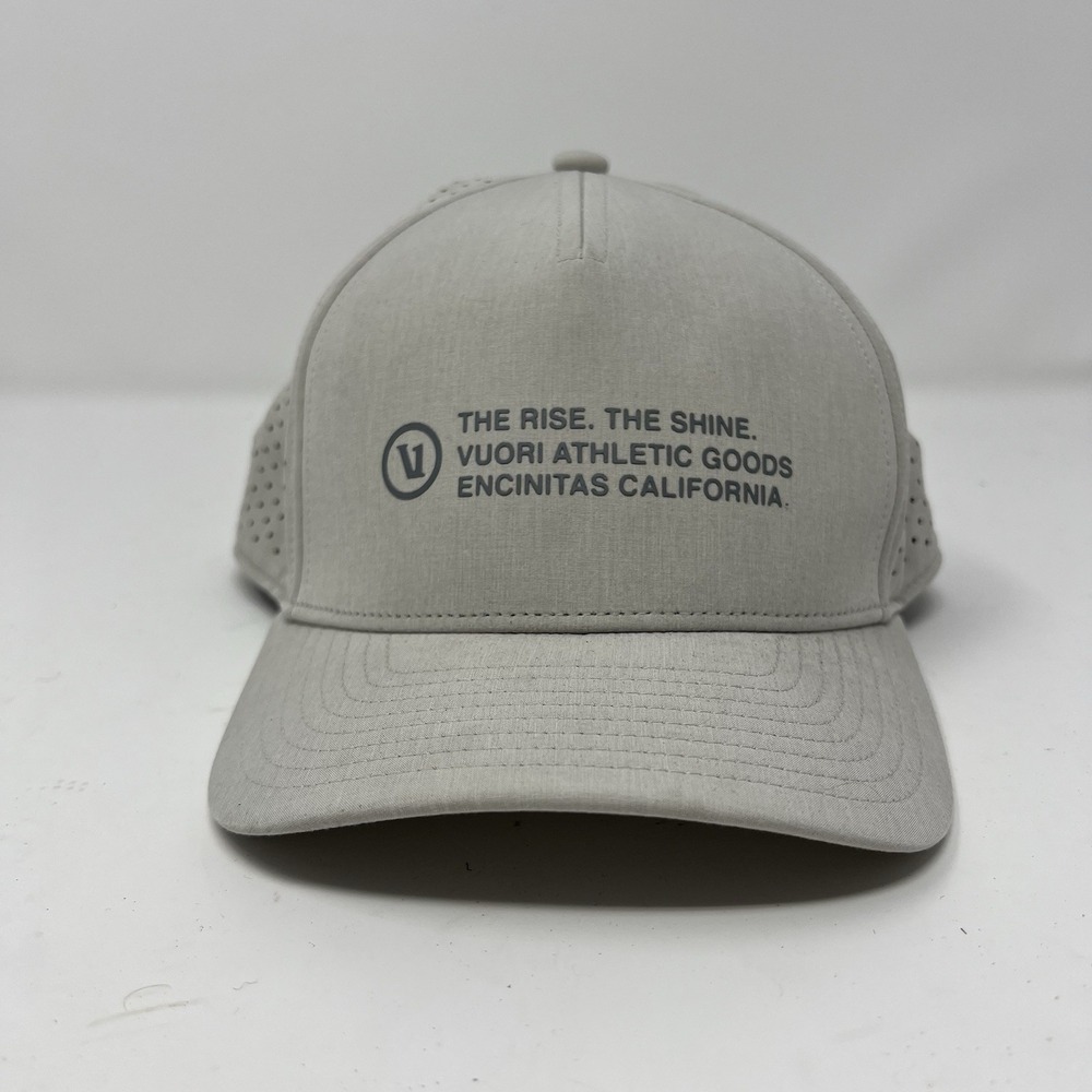 Vuori Water Tech Hat Snapback Mesh Trucker Mens Gray Adjustable Performance Golf